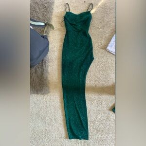 Long green sparkly dress